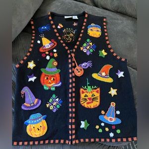Vintage Halloween Sweater Vest!!